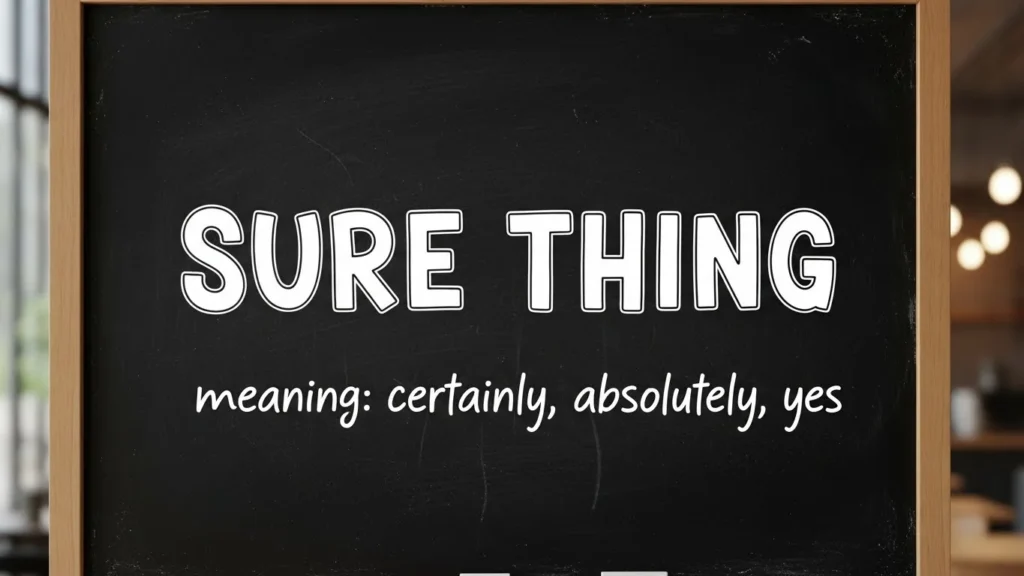 sure thing meaning
