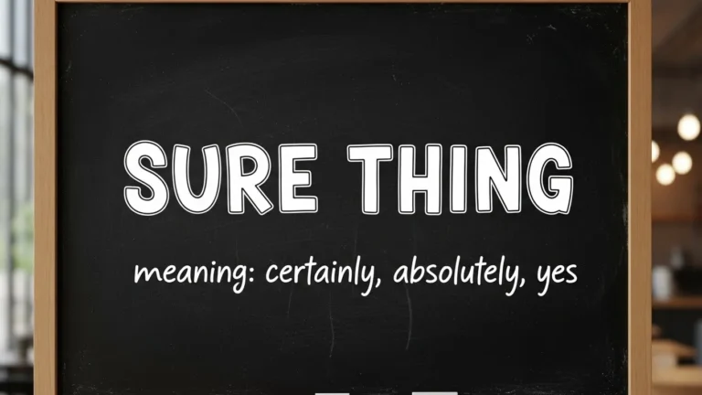 sure thing meaning