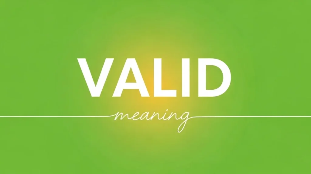 valid meaning