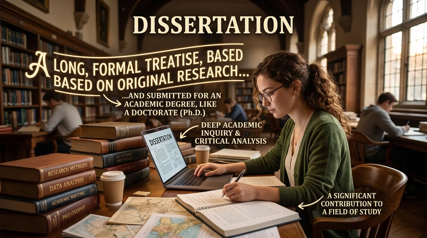 Dissertation meaning in English