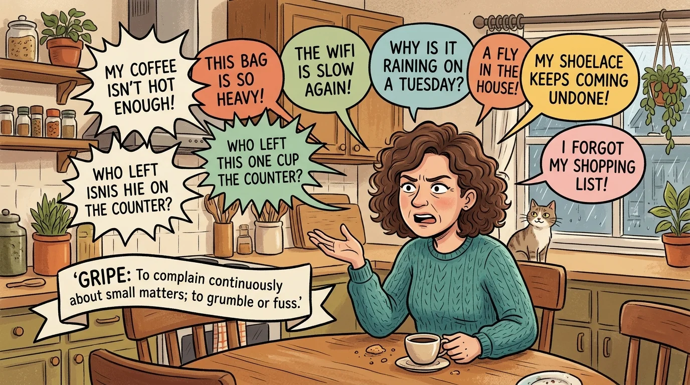 Gripe as a Noun vs Verb