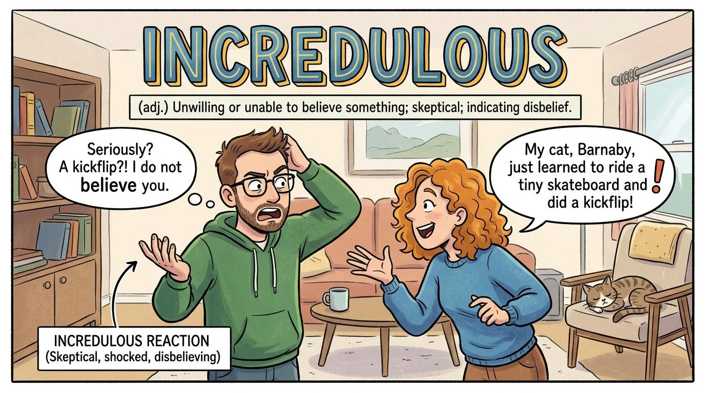 Incredulous vs Similar Words