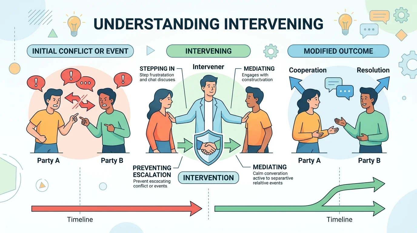 Intervening” in Sentences