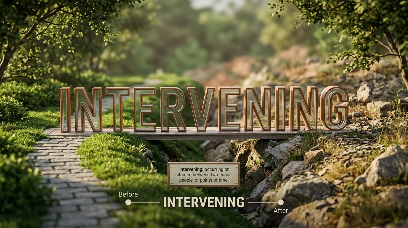 Meaning of intervene in Urdu