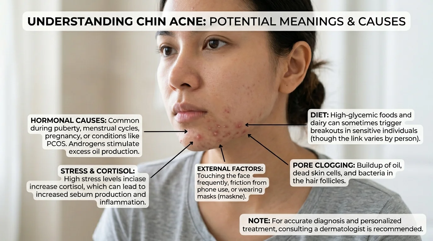 Pimples on chin and jawline